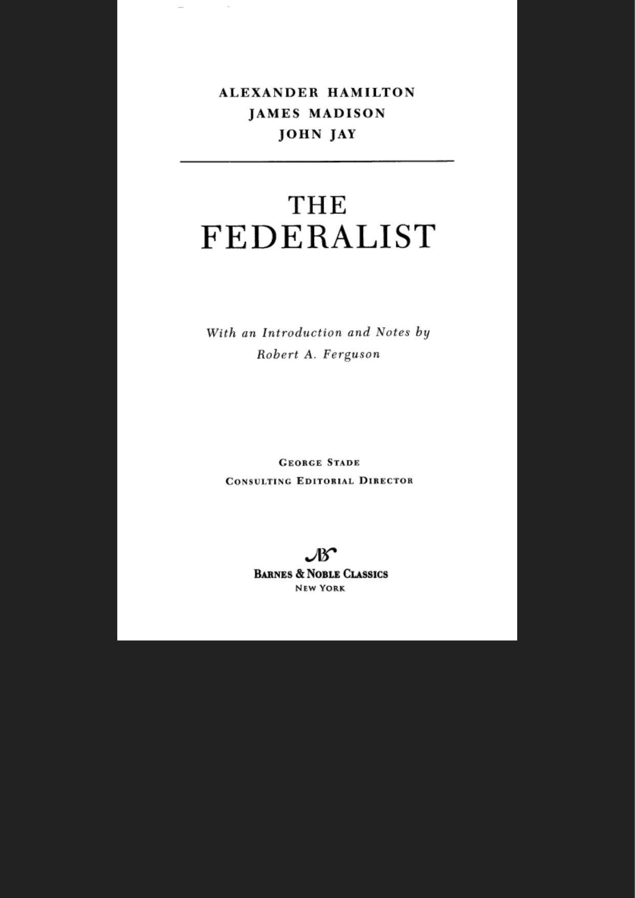 The Federalist papers
