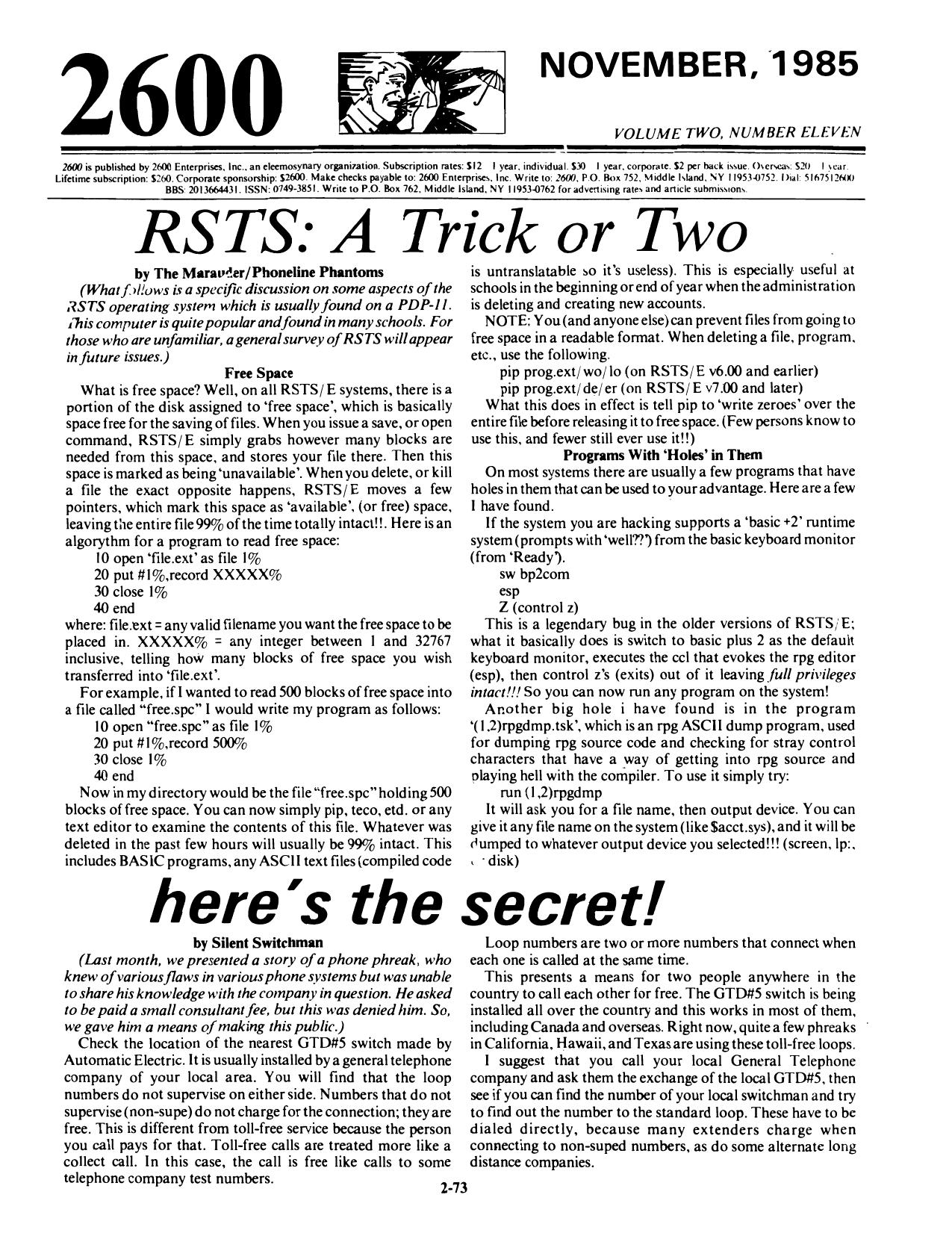 2600 v02 n11 (November 1985)