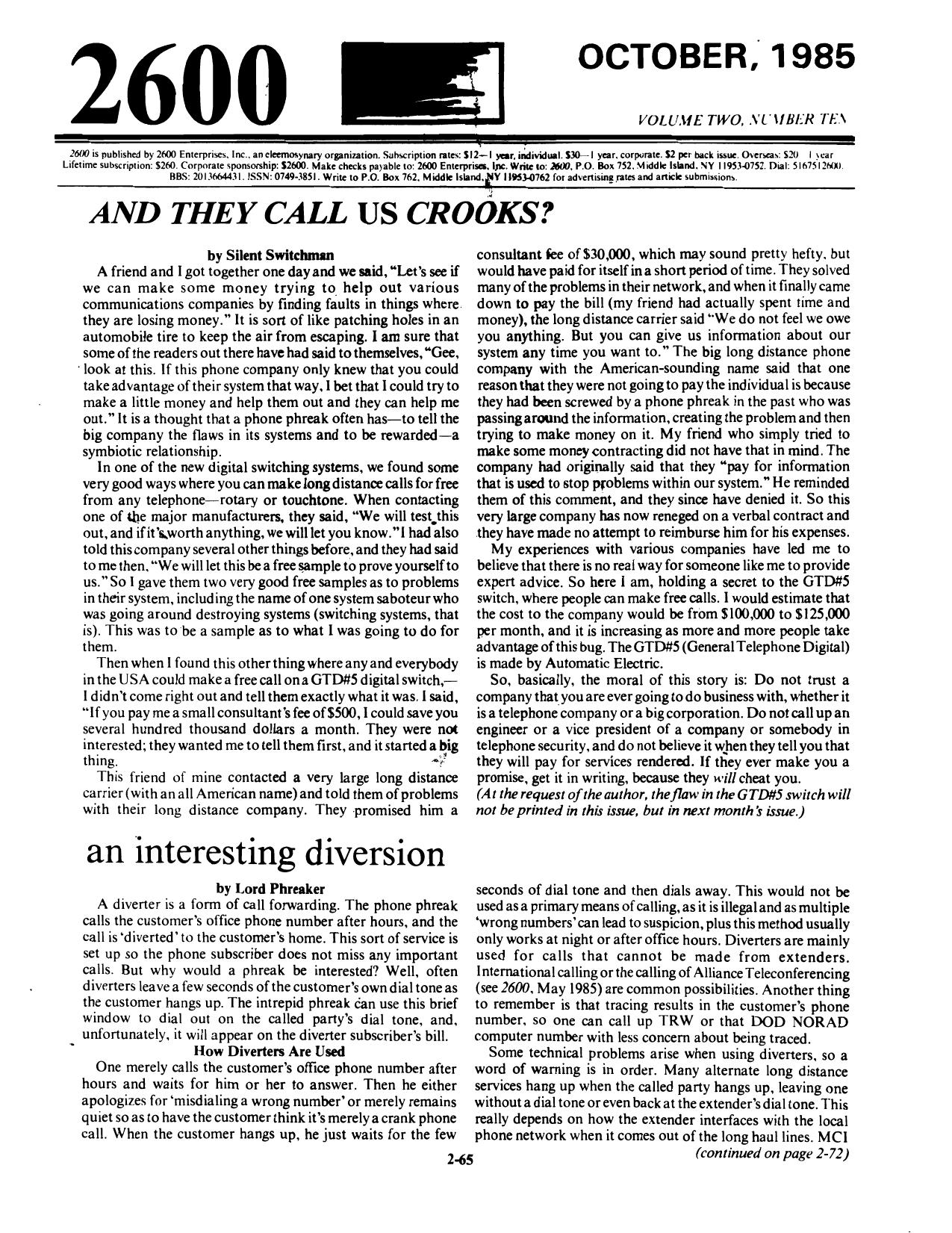 2600 v02 n10 (October 1985)